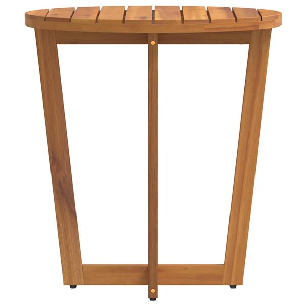 Grote foto vidaxl tuinbijzettafel rond 70x75 cm massief acaciahout tuin en terras tuinmeubelen
