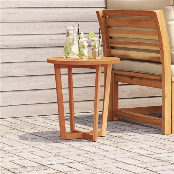 Grote foto vidaxl tuinbijzettafel rond 55x60 cm massief acaciahout tuin en terras tuinmeubelen