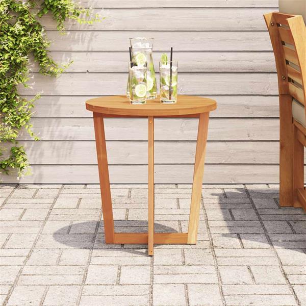 Grote foto vidaxl tuinbijzettafel rond 55x60 cm massief acaciahout tuin en terras tuinmeubelen