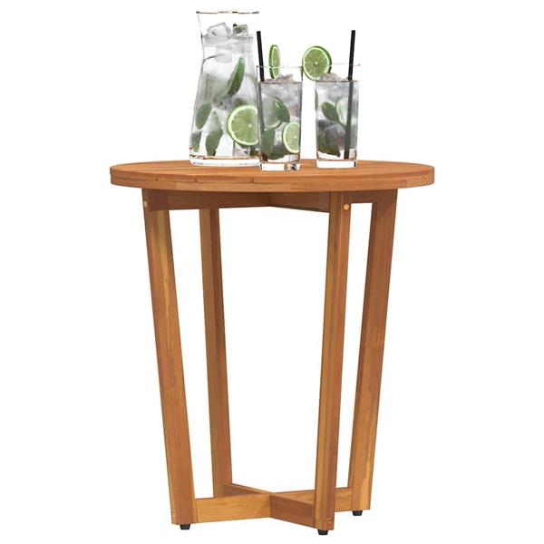 Grote foto vidaxl tuinbijzettafel rond 55x60 cm massief acaciahout tuin en terras tuinmeubelen