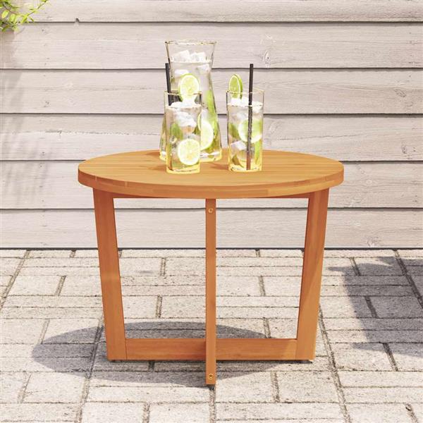 Grote foto vidaxl tuinbijzettafel rond 55x40 cm massief acaciahout tuin en terras tuinmeubelen