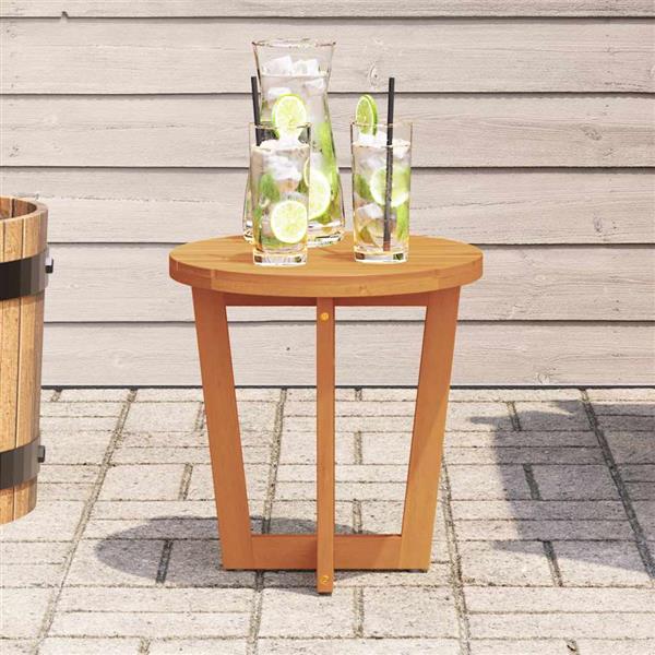 Grote foto vidaxl tuinbijzettafel rond 40x40 cm massief acaciahout tuin en terras tuinmeubelen