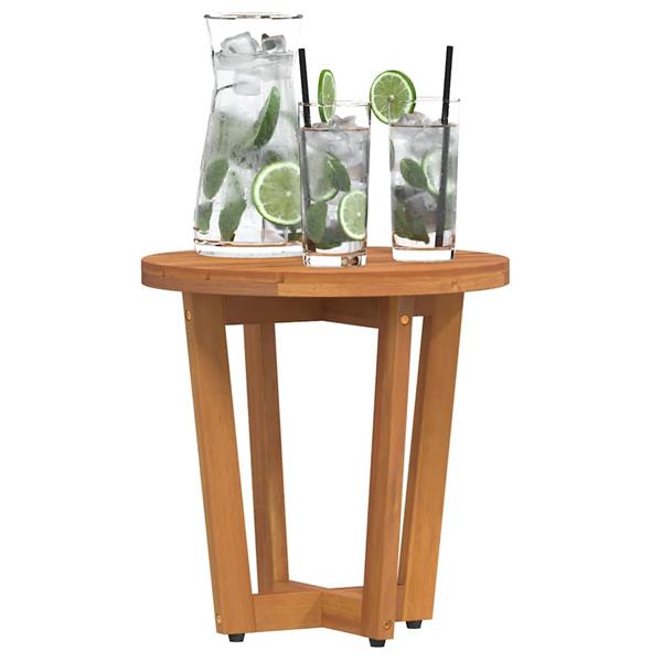 Grote foto vidaxl tuinbijzettafel rond 40x40 cm massief acaciahout tuin en terras tuinmeubelen