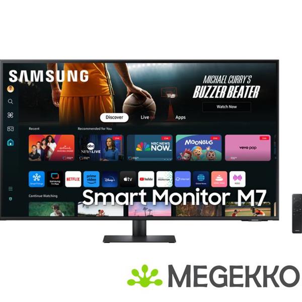 Grote foto samsung smart m7 ls43dm702uuxen 43 4k ultra hd usb c va monitor computers en software overige computers en software
