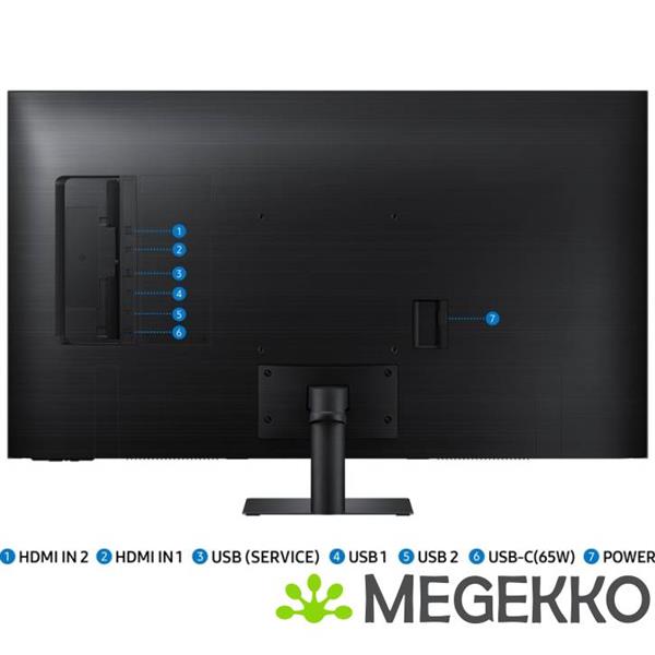 Grote foto samsung smart m7 ls43dm702uuxen 43 4k ultra hd usb c va monitor computers en software overige computers en software