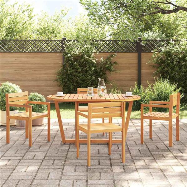 Grote foto vidaxl tuintafel ovaal 150x90x75 cm massief acaciahout tuin en terras tuinmeubelen