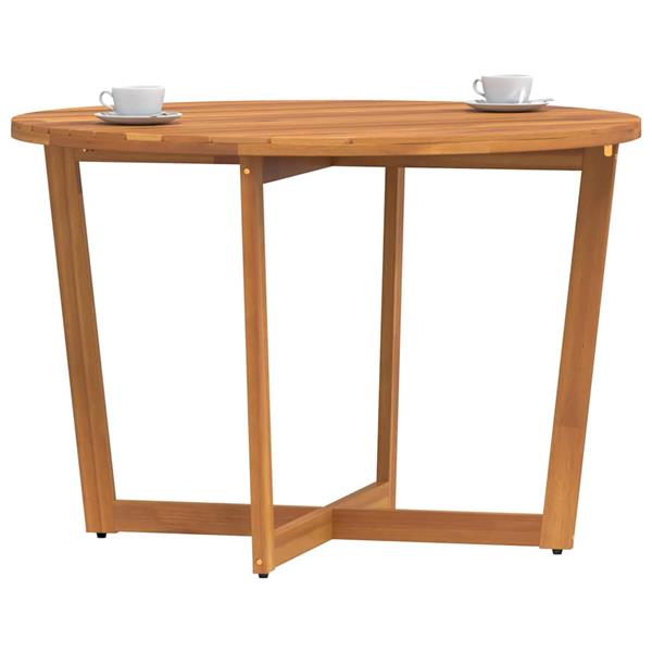 Grote foto vidaxl tuintafel rond 110x75 cm massief acaciahout tuin en terras tuinmeubelen