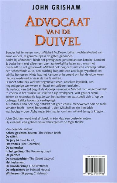 Grote foto advocaat van de duivel mitch mcdeere 1 boeken thrillers