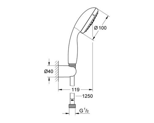Grote foto grohe tempesta100 badset 27799001 huis en inrichting complete badkamers