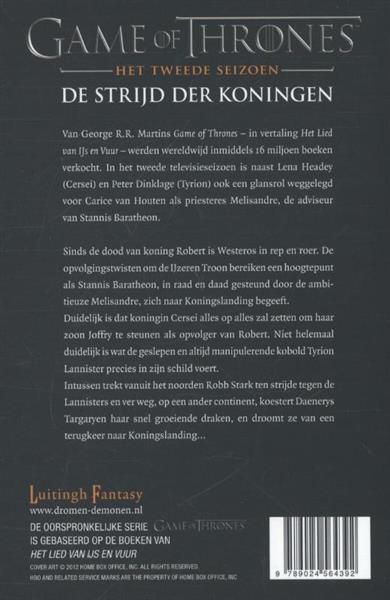 Grote foto de strijd der koningen game of thrones 2 boeken science fiction