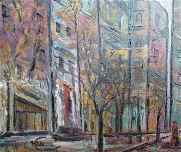 Grote foto kunsthandel gennep autumn in the city antiek en kunst modern