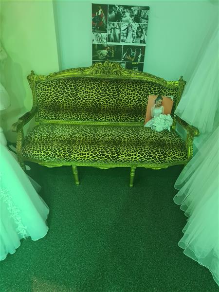 Grote foto barok bank kleur goud antiek en kunst stoelen en banken