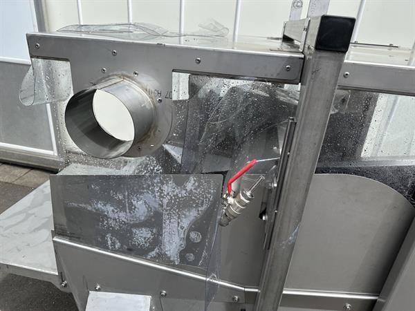 Grote foto rollenleesband rvs 270 x 70 cm voor het wassen of ontsmetten van product agrarisch tuinbouw