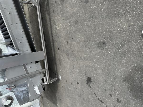 Grote foto rollenleesband rvs 270 x 70 cm voor het wassen of ontsmetten van product agrarisch tuinbouw