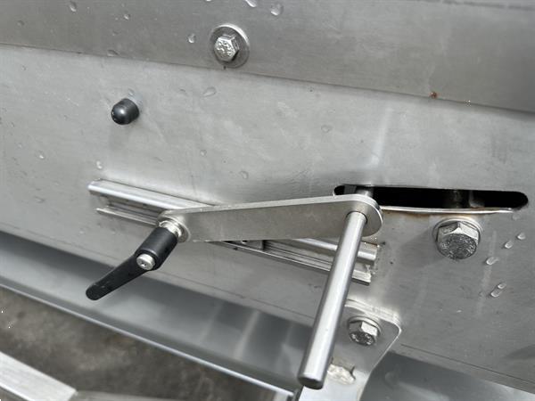Grote foto rollenleesband rvs 270 x 70 cm voor het wassen of ontsmetten van product agrarisch tuinbouw
