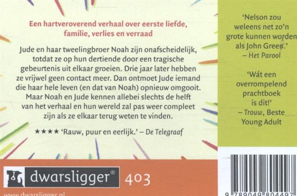 Grote foto ik geef je de zon dwarsligger 403 boeken jeugd 13 jaar en ouder