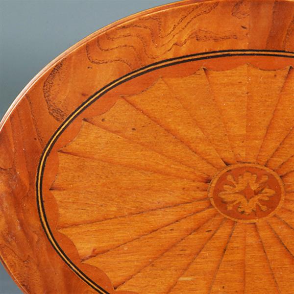 Grote foto cake stand in satijnhout ingelegd met zonmotief ca. 1920 no.301885 antiek en kunst stoelen en banken