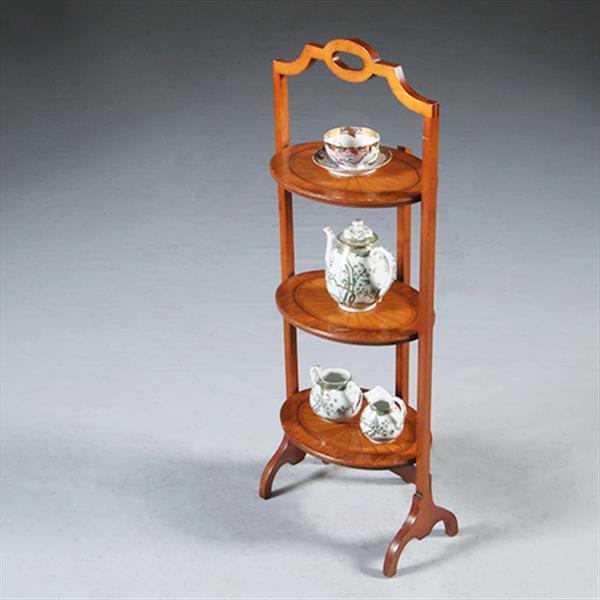 Grote foto cake stand in satijnhout ingelegd met zonmotief ca. 1920 no.301885 antiek en kunst stoelen en banken