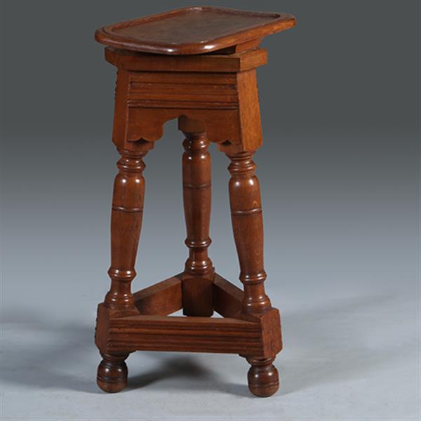 Grote foto robuuste pi destal of atelier bok ca 1890 voor presentatie van kunstwerk ca 1900 no.301622 antiek en kunst stoelen en banken