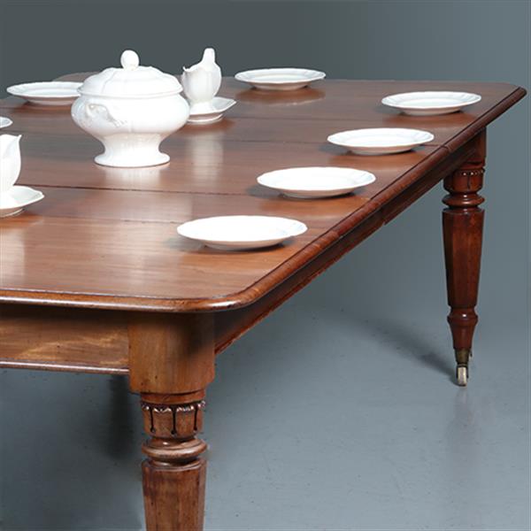 Grote foto eetkamertafel tot 12 personen victoriaans ca 1860 in mooie oude kleur no.301880 antiek en kunst stoelen en banken
