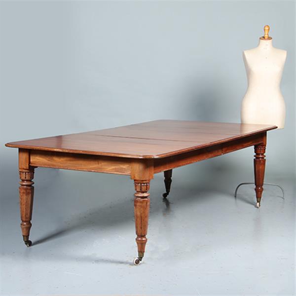 Grote foto eetkamertafel tot 12 personen victoriaans ca 1860 in mooie oude kleur no.301880 antiek en kunst stoelen en banken