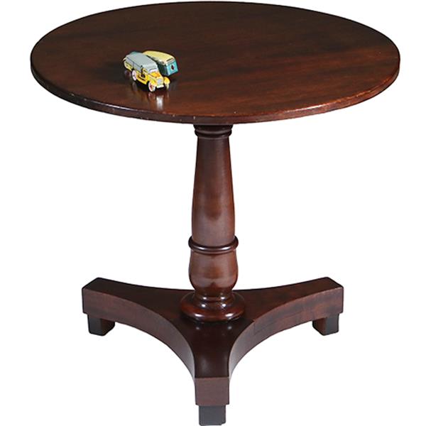 Grote foto ronde biedermeier salontafeltje in mahonie ca. 1830 no.301815 antiek en kunst stoelen en banken