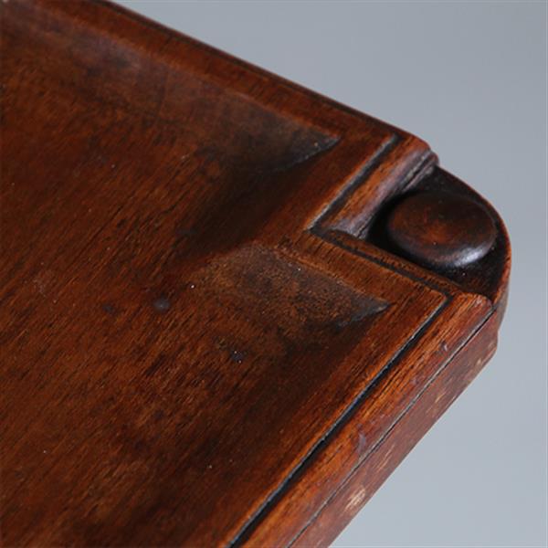 Grote foto louis seize gueridon ca 1800 mahonie met verdiept blad no.301840 antiek en kunst stoelen en banken