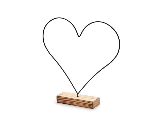 Grote foto frame metalen hart op houten voet 34 cm zwart metal heart on base 34cm black zwart verzamelen overige verzamelingen