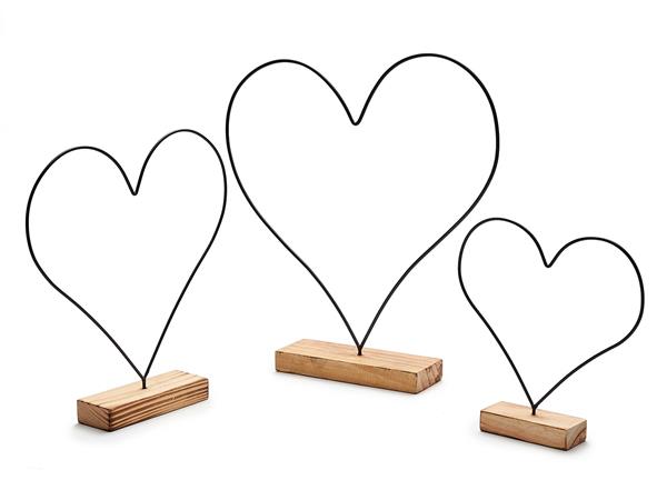 Grote foto frame metalen hart op houten voet 34 cm zwart metal heart on base 34cm black zwart verzamelen overige verzamelingen
