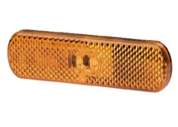 Grote foto hella zijmarkering led met reflector rechthoekig opbouw oranje caravans en kamperen caravan accessoires
