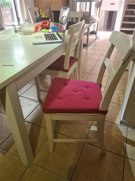 Grote foto witte eettafel uitshuifbaar met 6 stoelen huis en inrichting eettafels