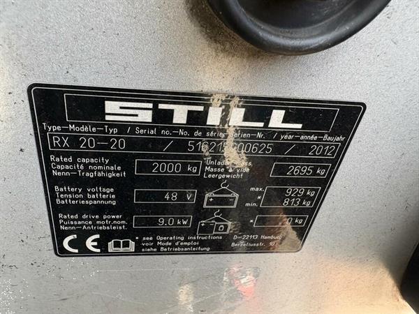 Grote foto vs 22259 elektrische triplex heftruck still rx20 20 vorkenspreider agrarisch heftrucks