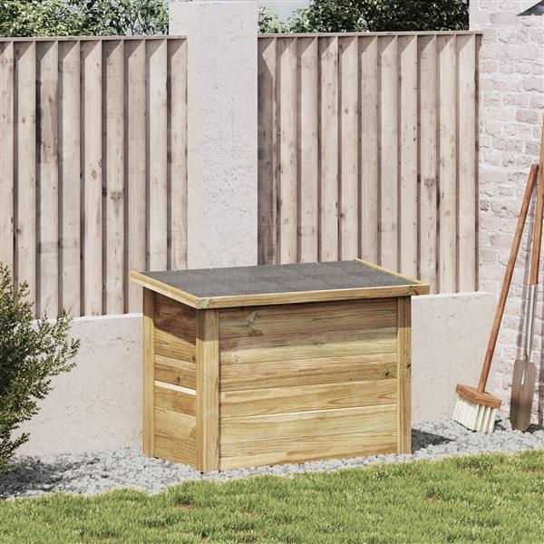 Grote foto vidaxl opslagdoos 44x80x57 cm ge mpregneerd vurenhout tuin en terras overige tuin en terras