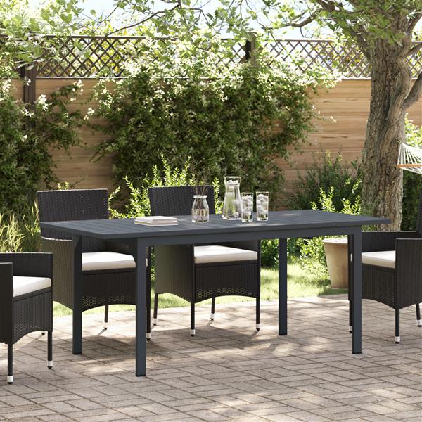 Grote foto vidaxl tuintafel donker grijs aluminium groot uitschuifbare tafelbladen tuin en terras tuinmeubelen