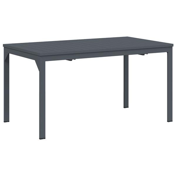 Grote foto vidaxl tuintafel donker grijs aluminium groot uitschuifbare tafelbladen tuin en terras tuinmeubelen
