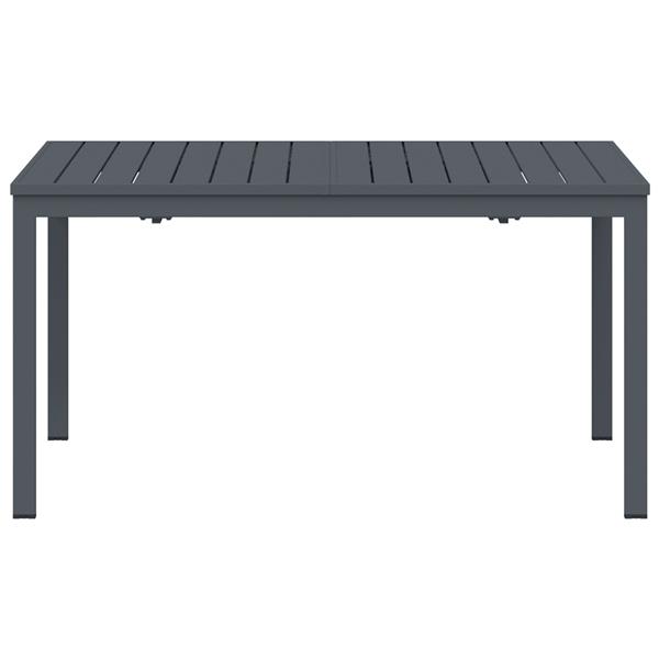 Grote foto vidaxl tuintafel donker grijs aluminium groot uitschuifbare tafelbladen tuin en terras tuinmeubelen