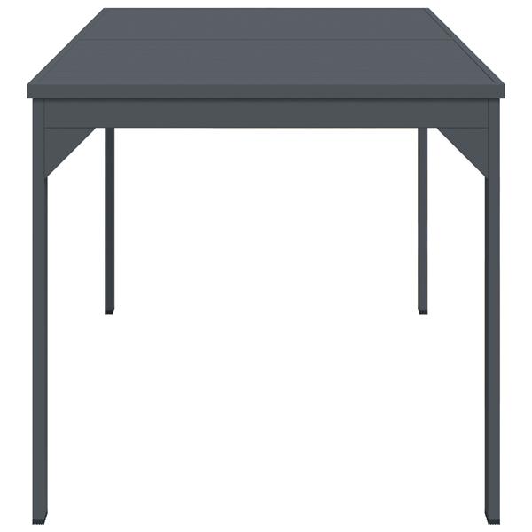 Grote foto vidaxl tuintafel donker grijs aluminium groot uitschuifbare tafelbladen tuin en terras tuinmeubelen