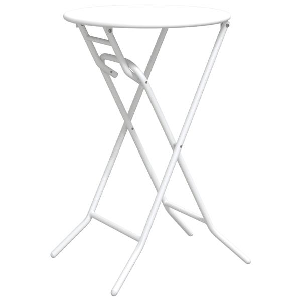 Grote foto vidaxl opvouwbare tuintafel wit 50x72 cm staal tuin en terras tuinmeubelen