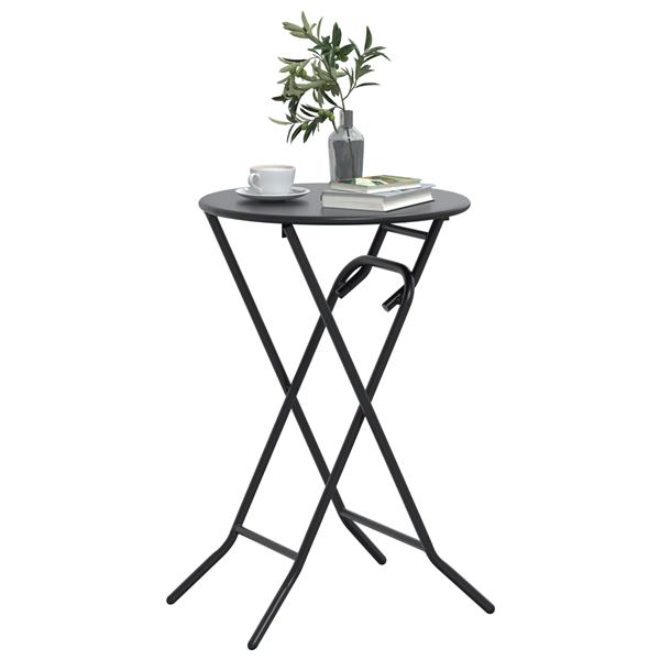Grote foto vidaxl opvouwbare tuinstafel antraciet 50x72 cm staal tuin en terras tuinmeubelen