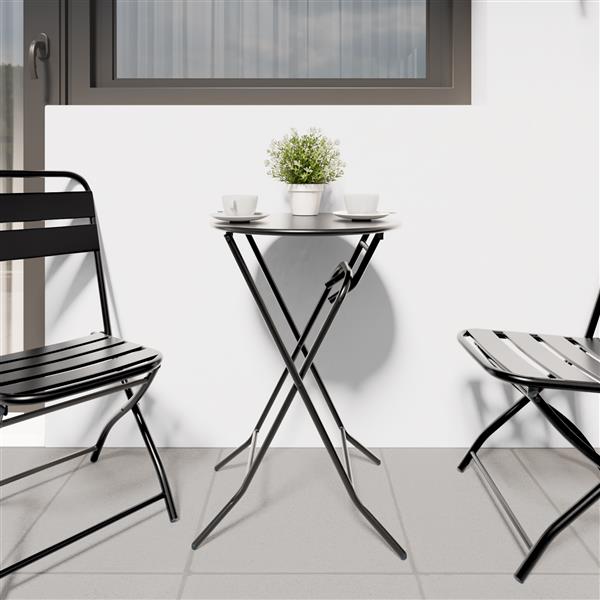 Grote foto vidaxl opvouwbare tuinstafel antraciet 50x72 cm staal tuin en terras tuinmeubelen