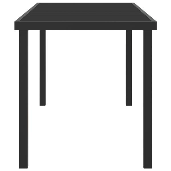 Grote foto vidaxl tuintafel 140x80x73 cm gehard glas zwart tuin en terras tuinmeubelen