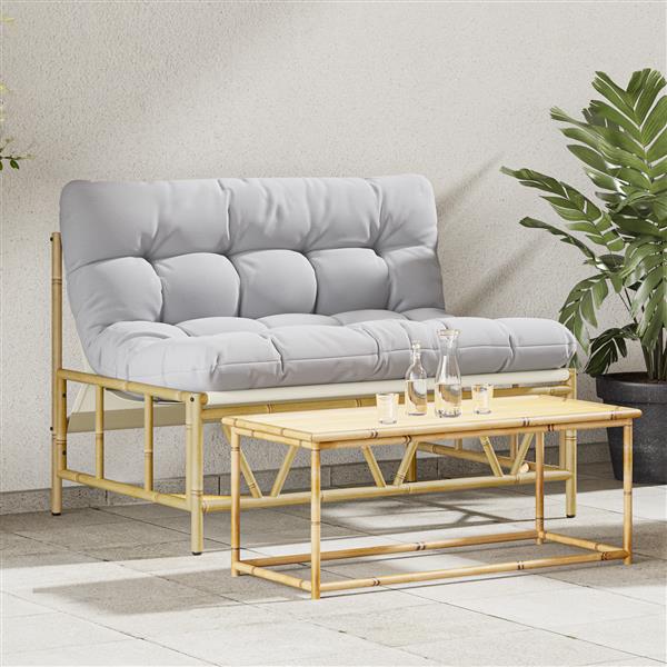 Grote foto vidaxl ligbed met kussen 110x80x71 cm staal tuin en terras tuinmeubelen