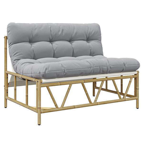 Grote foto vidaxl ligbed met kussen 110x80x71 cm staal tuin en terras tuinmeubelen