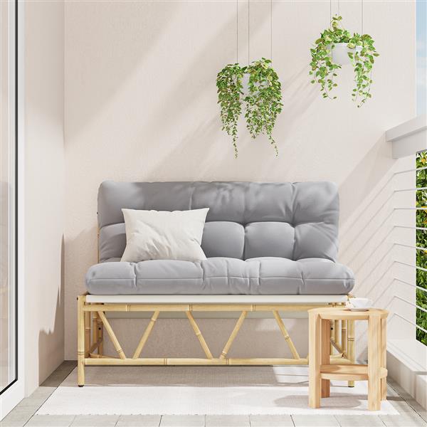Grote foto vidaxl ligbed met kussen 110x80x71 cm staal tuin en terras tuinmeubelen