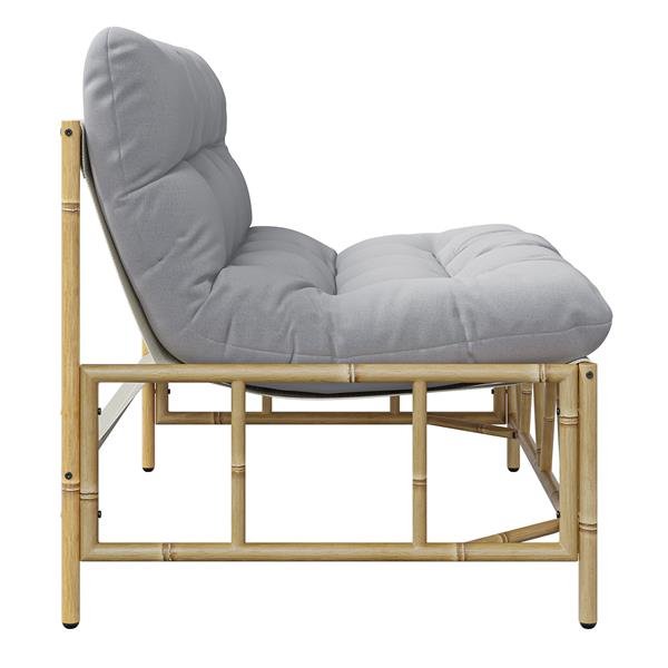 Grote foto vidaxl ligbed met kussen 110x80x71 cm staal tuin en terras tuinmeubelen