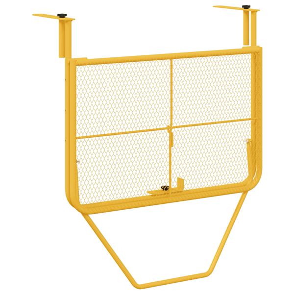 Grote foto vidaxl balkontafel hangend inklapbaar 60x40 cm staal mosterdgeel tuin en terras tuinmeubelen