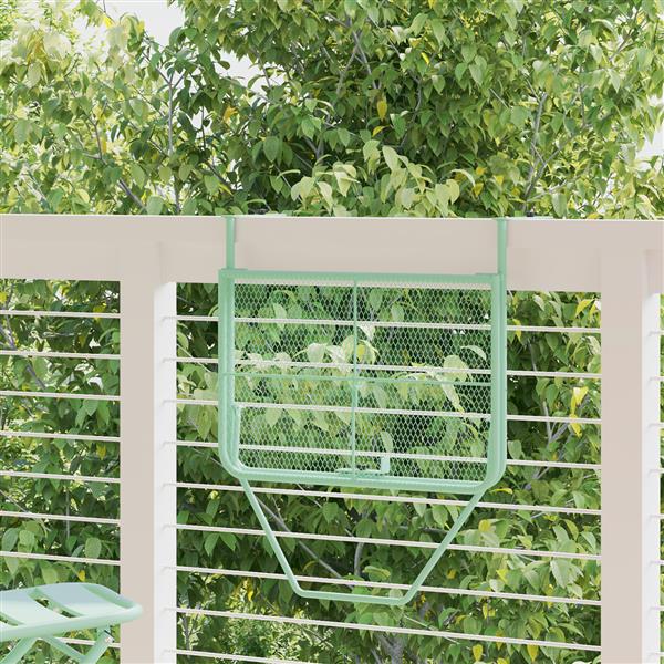 Grote foto vidaxl balkontafel hangend inklapbaar 60x40 cm staal mintgroen tuin en terras tuinmeubelen