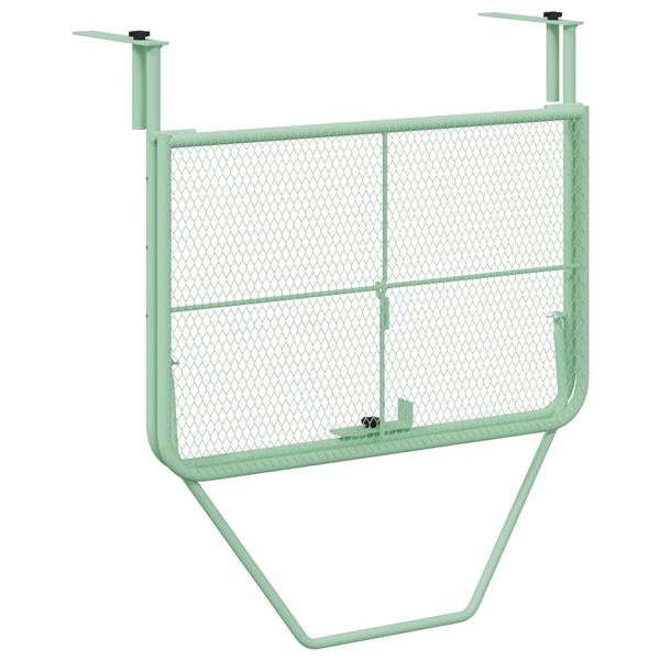 Grote foto vidaxl balkontafel hangend inklapbaar 60x40 cm staal mintgroen tuin en terras tuinmeubelen