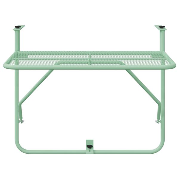 Grote foto vidaxl balkontafel hangend inklapbaar 60x40 cm staal mintgroen tuin en terras tuinmeubelen