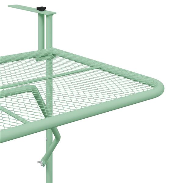 Grote foto vidaxl balkontafel hangend inklapbaar 60x40 cm staal mintgroen tuin en terras tuinmeubelen
